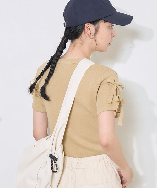 FREAK'S STORE（フリークスストア）の「アーミーフライス リボンTシャツ（Tシャツ/カットソー・レディース・オフホワイト/ベージュ/ブラック・ﾌﾘ-）」の15枚目の写真