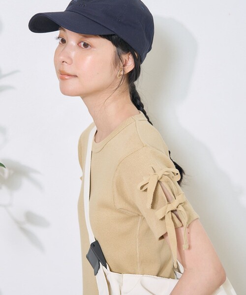 FREAK'S STORE（フリークスストア）の「アーミーフライス リボンTシャツ（Tシャツ/カットソー・レディース・オフホワイト/ベージュ/ブラック・ﾌﾘ-）」の16枚目の写真