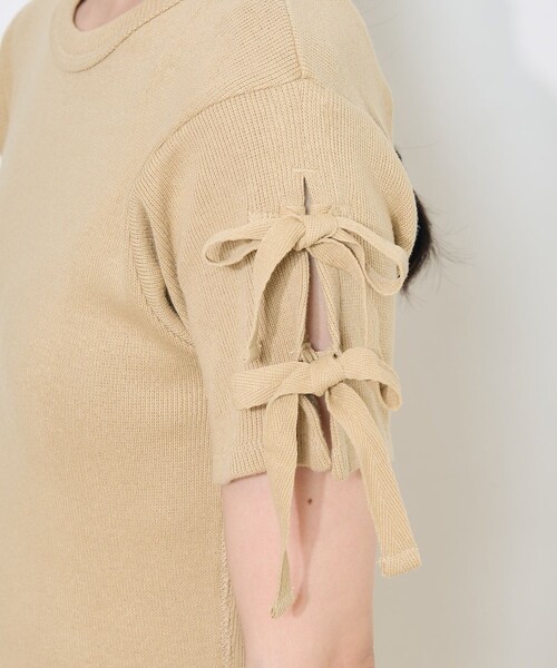 FREAK'S STORE（フリークスストア）の「アーミーフライス リボンTシャツ（Tシャツ/カットソー・レディース・オフホワイト/ベージュ/ブラック・ﾌﾘ-）」の21枚目の写真