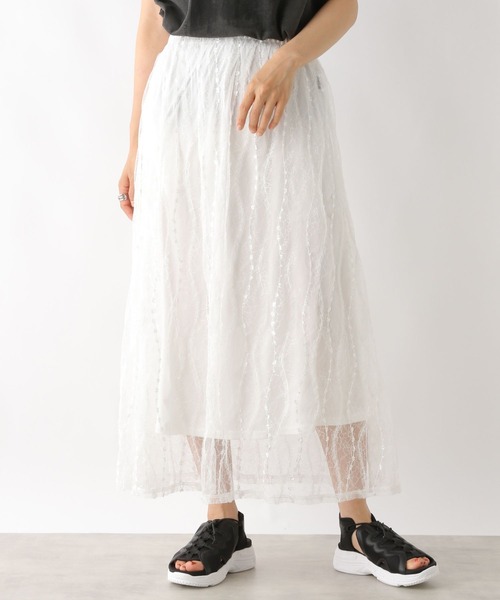 LEPSIM（レプシィム）の「レースフレアスカート　127628（スカート・レディース・ブラック/オフホワイト・FREE）」の17枚目の写真