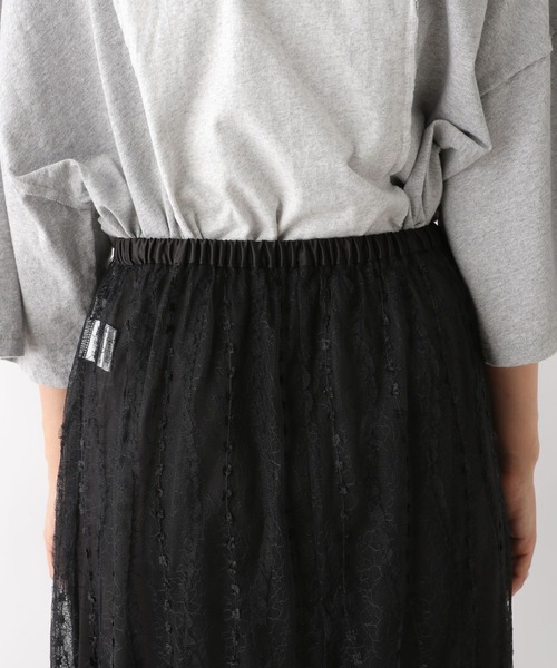 LEPSIM（レプシィム）の「レースフレアスカート　127628（スカート・レディース・ブラック/オフホワイト・FREE）」の13枚目の写真