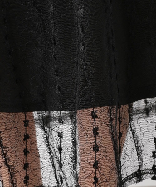 LEPSIM（レプシィム）の「レースフレアスカート　127628（スカート・レディース・ブラック/オフホワイト・FREE）」の14枚目の写真