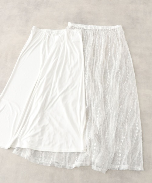 LEPSIM（レプシィム）の「レースフレアスカート　127628（スカート・レディース・ブラック/オフホワイト・FREE）」の16枚目の写真