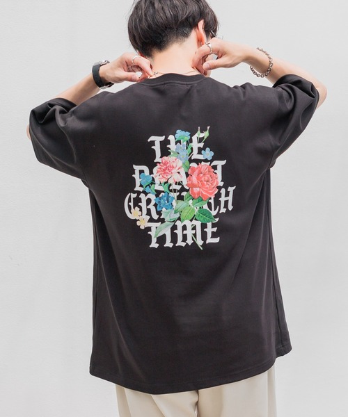 RAGEBLUE（レイジブルー）の「スムースフラワーフォトプリント/オーバーTシャツ（Tシャツ/カットソー・メンズ・ライトブルー/ブラック/ホワイト・LARGE/MEDIUM/SMALL）」の3枚目の写真