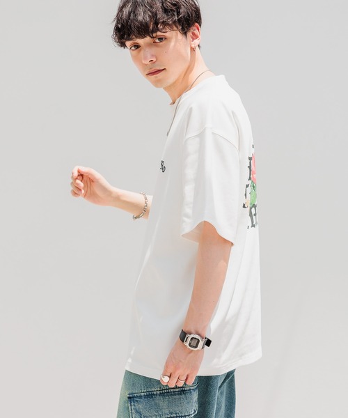 RAGEBLUE（レイジブルー）の「スムースフラワーフォトプリント/オーバーTシャツ（Tシャツ/カットソー・メンズ・ライトブルー/ブラック/ホワイト・LARGE/MEDIUM/SMALL）」の8枚目の写真