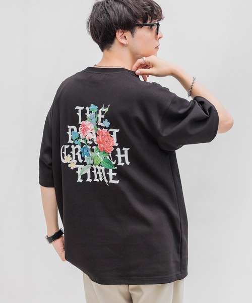 RAGEBLUE（レイジブルー）の「スムースフラワーフォトプリント/オーバーTシャツ（Tシャツ/カットソー・メンズ・ライトブルー/ブラック/ホワイト・LARGE/MEDIUM/SMALL）」の15枚目の写真