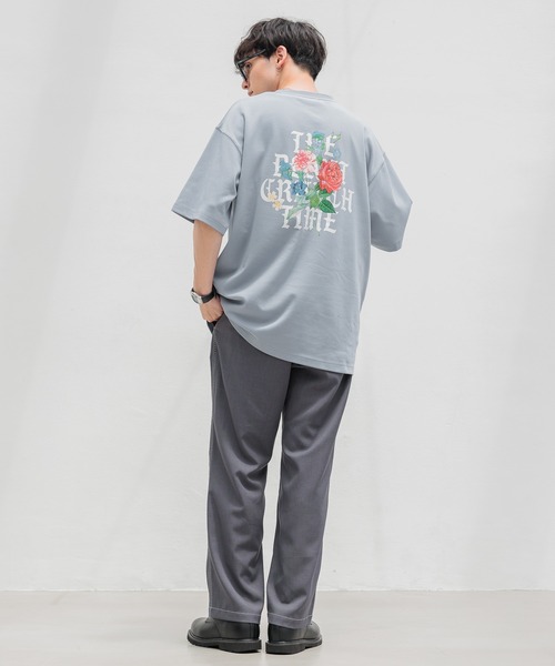 RAGEBLUE（レイジブルー）の「スムースフラワーフォトプリント/オーバーTシャツ（Tシャツ/カットソー・メンズ・ライトブルー/ブラック/ホワイト・LARGE/MEDIUM/SMALL）」の18枚目の写真