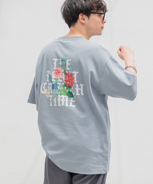 RAGEBLUE（レイジブルー）の「スムースフラワーフォトプリント/オーバーTシャツ（Tシャツ/カットソー・メンズ・ライトブルー/ブラック/ホワイト・LARGE/MEDIUM/SMALL）」の22枚目の写真