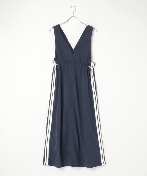 VENCEEXCHANGE（ヴァンスエクスチェンジ）の「ナイロンサイドラインジャンスカ（ジャンパースカート・レディース・ネイビー/ベージュ/カーキ・FREE）」の3枚目の写真