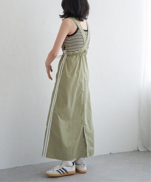 VENCEEXCHANGE（ヴァンスエクスチェンジ）の「ナイロンサイドラインジャンスカ（ジャンパースカート・レディース・ネイビー/ベージュ/カーキ・FREE）」の20枚目の写真