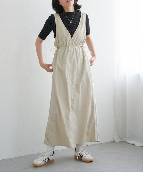 VENCEEXCHANGE（ヴァンスエクスチェンジ）の「ナイロンサイドラインジャンスカ（ジャンパースカート・レディース・ネイビー/ベージュ/カーキ・FREE）」の19枚目の写真