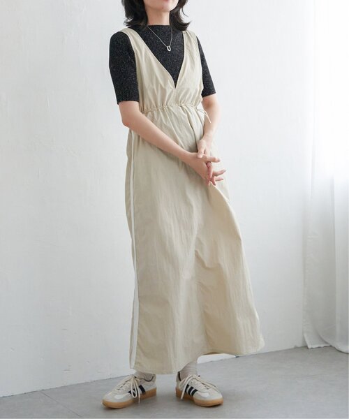 VENCEEXCHANGE（ヴァンスエクスチェンジ）の「ナイロンサイドラインジャンスカ（ジャンパースカート・レディース・ネイビー/ベージュ/カーキ・FREE）」の16枚目の写真