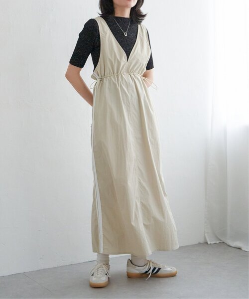 VENCEEXCHANGE（ヴァンスエクスチェンジ）の「ナイロンサイドラインジャンスカ（ジャンパースカート・レディース・ネイビー/ベージュ/カーキ・FREE）」の14枚目の写真