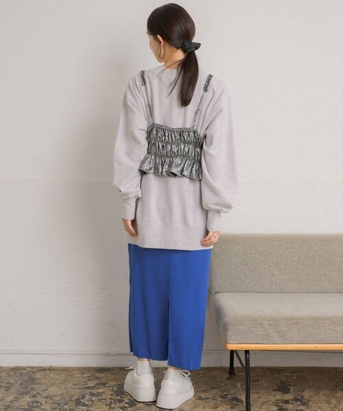 RETRO GIRL（レトロガール）の「リボンショートビスチェ（キャミソール・レディース・シルバー/ブラック/ゴールド・FREE）」の9枚目の写真