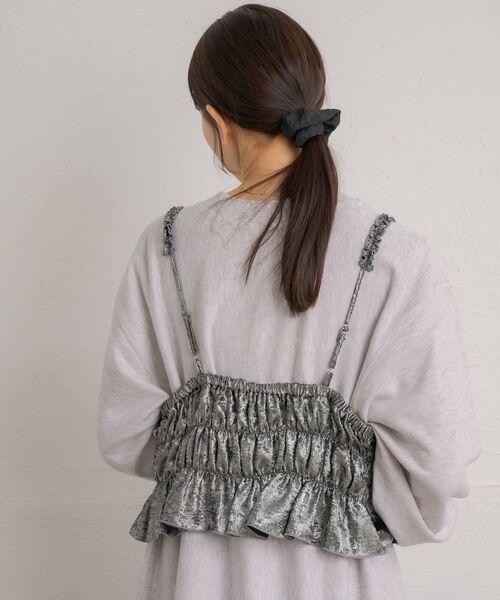 RETRO GIRL（レトロガール）の「リボンショートビスチェ（キャミソール・レディース・シルバー/ブラック/ゴールド・FREE）」の13枚目の写真
