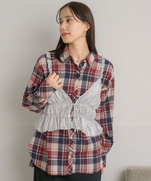 RETRO GIRL（レトロガール）の「リボンショートビスチェ（キャミソール・レディース・シルバー/ブラック/ゴールド・FREE）」の20枚目の写真