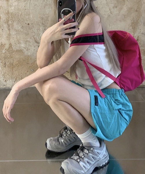 gossip！ロサンゼルス（ゴシップロサンゼルス）の「ビビッドカラー カジュアルショートパンツ（その他パンツ・レディース・ピンク/パープル/ターコイズブルー・FREE）」の9枚目の写真