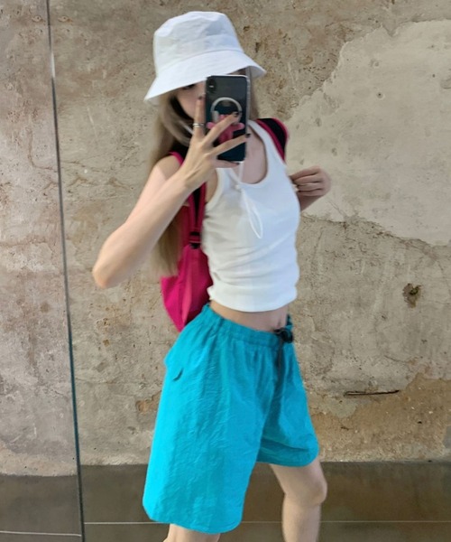 gossip！ロサンゼルス（ゴシップロサンゼルス）の「ビビッドカラー カジュアルショートパンツ（その他パンツ・レディース・ピンク/パープル/ターコイズブルー・FREE）」の7枚目の写真