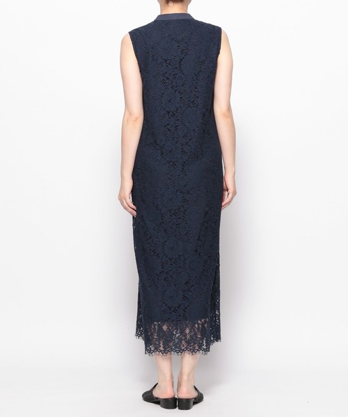 Andemiu（アンデミュウ）の「レースヨークキリカエノースリーブワンピース135853（ワンピース・レディース・ブラック/ネイビー・FREE）」の8枚目の写真