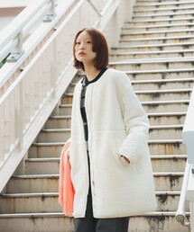 Ray BEAMS | ボア キルト リバーシブル コート(その他アウター)