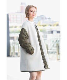 Ray BEAMS | ボア キルト リバーシブル コート(その他アウター)