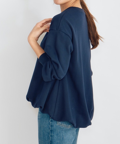 tシャツ スパークルスウェットバルーンヘムプルオーバー レディース Emma Taylor tシャツ スパークルスウェットバルーンヘムプル