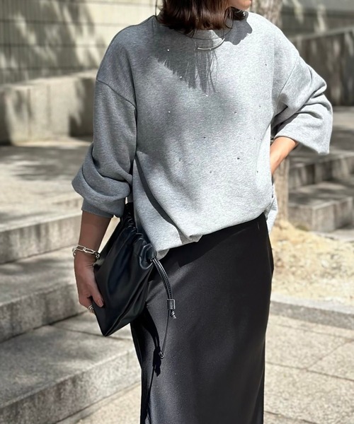 tシャツ スパークルスウェットバルーンヘムプルオーバー レディース Emma Taylor tシャツ スパークルスウェットバルーンヘムプル