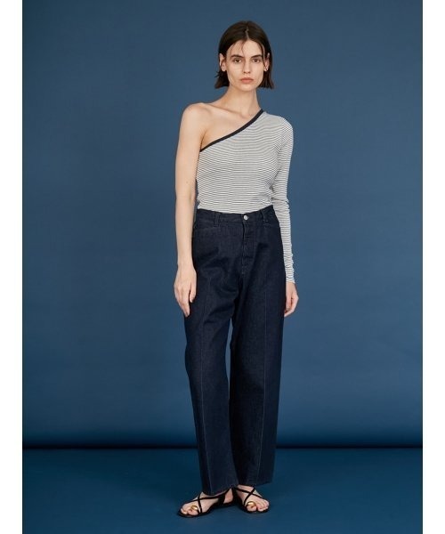 styling/（スタイリング）の「【MILLER×styling/】ワンショルダーボディスーツ（Tシャツ/カットソー・レディース・ネイビー/ブラウン/ピンク/アイボリー/ブラック・FREE）」の14枚目の写真