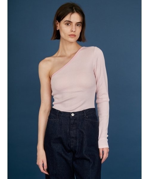 styling/（スタイリング）の「【MILLER×styling/】ワンショルダーボディスーツ（Tシャツ/カットソー・レディース・ネイビー/ブラウン/ピンク/アイボリー/ブラック・FREE）」の17枚目の写真