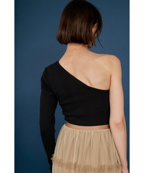 styling/（スタイリング）の「【MILLER×styling/】ワンショルダーボディスーツ（Tシャツ/カットソー・レディース・ネイビー/ブラウン/ピンク/アイボリー/ブラック・FREE）」の9枚目の写真