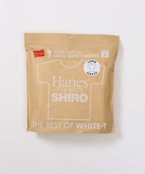 HANES(ヘインズ)の「【HANES/ヘインズ】1P Hanes T-SHIRT SHIRO クルーネックロングスリーブTシャツ(Tシャツ/カットソー・メンズ・ホワイト・S/M/L/XL)」の5枚目の写真