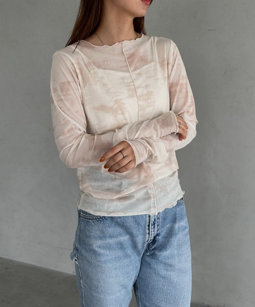 MYMOOD.(マイムード)の「クルーネック メロウシアートップス(Tシャツ/カットソー・レディース・ブラック系その他/アイボリー/ネイビー・FREE)」の3枚目の写真