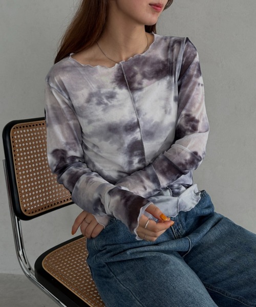 MYMOOD.(マイムード)の「クルーネック メロウシアートップス(Tシャツ/カットソー・レディース・ブラック系その他/アイボリー/ネイビー・FREE)」の19枚目の写真