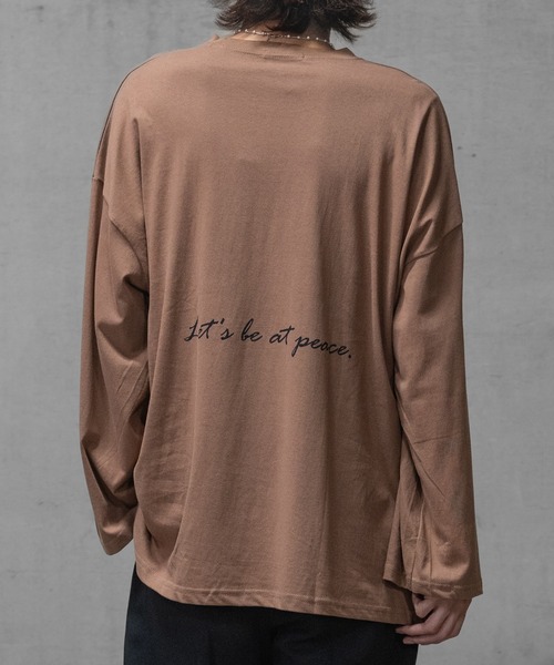 JOHN'S CLOSET（ジョンズクローゼット）の「【40I】イラストプリント オーバーサイズ ワイドスリーブ ロンT（Tシャツ/カットソー・メンズ・グレー系1/ベージュ系1/ホワイト系2/ホワイト系1/ライトグリーン系2/ブラウン系1/グレー系2/ライトグリーン系1/ベージュ系2・MEDIUM/LARGE/X-LARGE）」の15枚目の写真