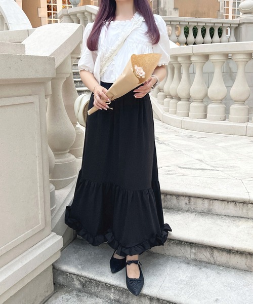 apres jour（アプレジュール）の「フリルティアードスカート【ZOZOTOWN限定アイテム】（スカート・レディース・オフホワイト/ブラック・フリー/X-LARGE）」の18枚目の写真