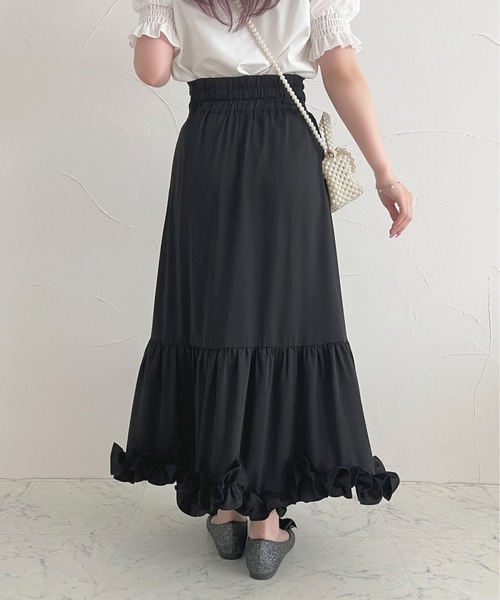 apres jour（アプレジュール）の「フリルティアードスカート【ZOZOTOWN限定アイテム】（スカート・レディース・オフホワイト/ブラック・フリー/X-LARGE）」の13枚目の写真