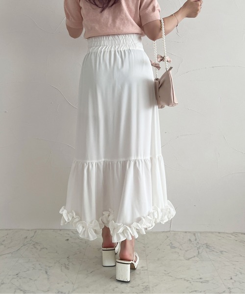 apres jour（アプレジュール）の「フリルティアードスカート【ZOZOTOWN限定アイテム】（スカート・レディース・オフホワイト/ブラック・フリー/X-LARGE）」の6枚目の写真