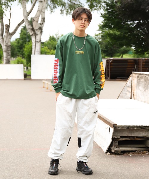 THRASHER(スラッシャー)の「【THRASHER】 スリーブ ロゴ プリント 長袖 Tシャツ / ロンT(Tシャツ/カットソー・メンズ・グリーン/ホワイト/グレー/ブラック・MEDIUM/LARGE)」の21枚目の写真