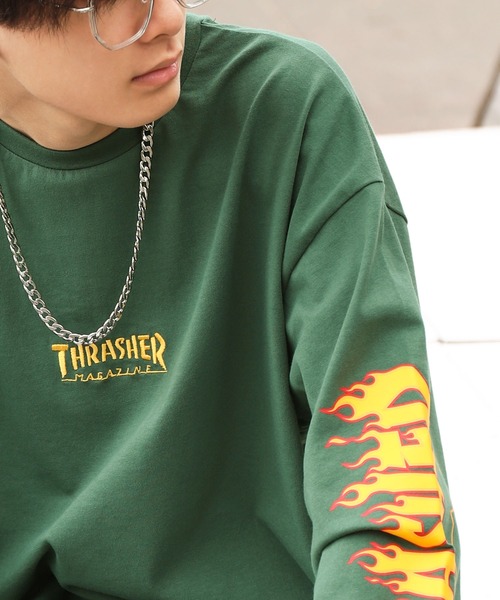 THRASHER(スラッシャー)の「【THRASHER】 スリーブ ロゴ プリント 長袖 Tシャツ / ロンT(Tシャツ/カットソー・メンズ・グリーン/ホワイト/グレー/ブラック・MEDIUM/LARGE)」の22枚目の写真