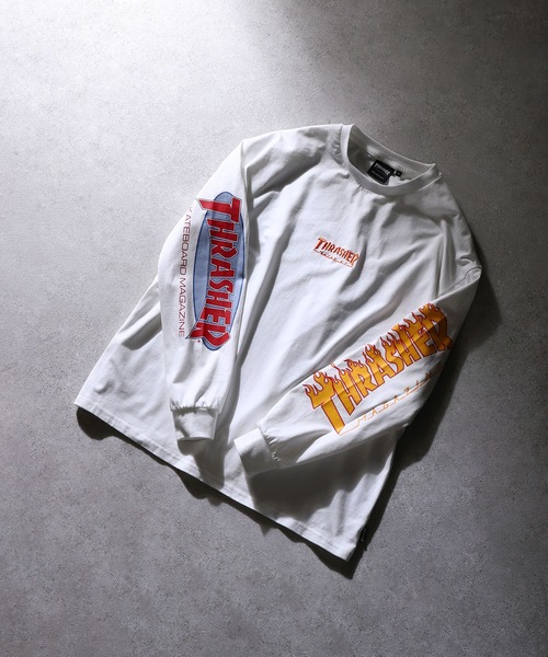 THRASHER(スラッシャー)の「【THRASHER】 スリーブ ロゴ プリント 長袖 Tシャツ / ロンT(Tシャツ/カットソー・メンズ・グリーン/ホワイト/グレー/ブラック・MEDIUM/LARGE)」の9枚目の写真