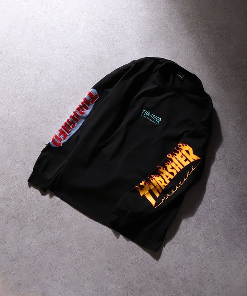 THRASHER(スラッシャー)の「【THRASHER】 スリーブ ロゴ プリント 長袖 Tシャツ / ロンT(Tシャツ/カットソー・メンズ・グリーン/ホワイト/グレー/ブラック・MEDIUM/LARGE)」の11枚目の写真