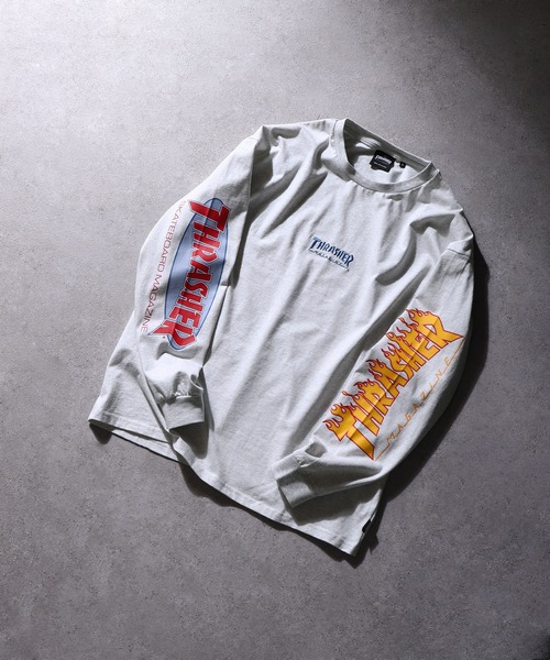 THRASHER(スラッシャー)の「【THRASHER】 スリーブ ロゴ プリント 長袖 Tシャツ / ロンT(Tシャツ/カットソー・メンズ・グリーン/ホワイト/グレー/ブラック・MEDIUM/LARGE)」の12枚目の写真
