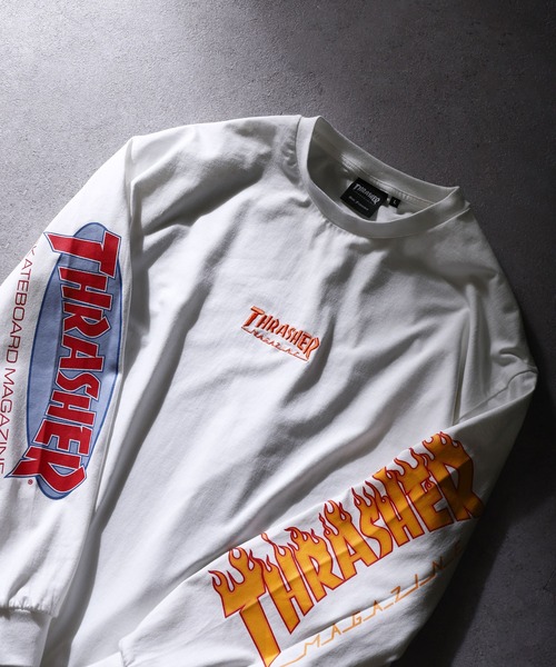 THRASHER(スラッシャー)の「【THRASHER】 スリーブ ロゴ プリント 長袖 Tシャツ / ロンT(Tシャツ/カットソー・メンズ・グリーン/ホワイト/グレー/ブラック・MEDIUM/LARGE)」の13枚目の写真