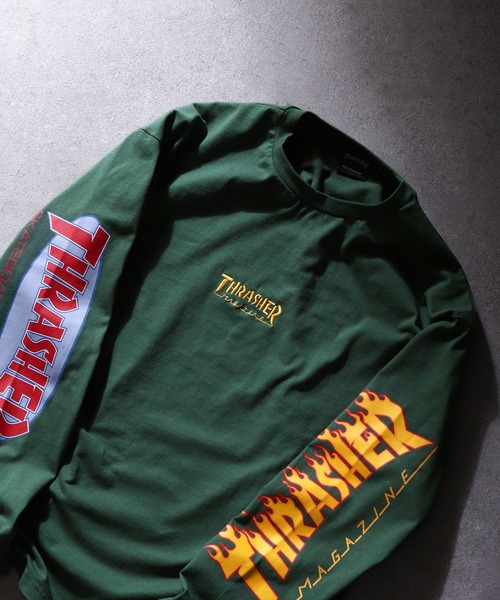 THRASHER(スラッシャー)の「【THRASHER】 スリーブ ロゴ プリント 長袖 Tシャツ / ロンT(Tシャツ/カットソー・メンズ・グリーン/ホワイト/グレー/ブラック・MEDIUM/LARGE)」の14枚目の写真