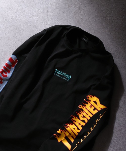 THRASHER(スラッシャー)の「【THRASHER】 スリーブ ロゴ プリント 長袖 Tシャツ / ロンT(Tシャツ/カットソー・メンズ・グリーン/ホワイト/グレー/ブラック・MEDIUM/LARGE)」の15枚目の写真