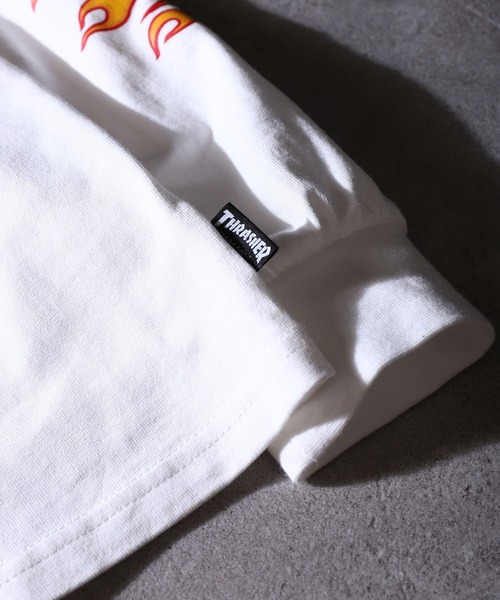 THRASHER(スラッシャー)の「【THRASHER】 スリーブ ロゴ プリント 長袖 Tシャツ / ロンT(Tシャツ/カットソー・メンズ・グリーン/ホワイト/グレー/ブラック・MEDIUM/LARGE)」の5枚目の写真