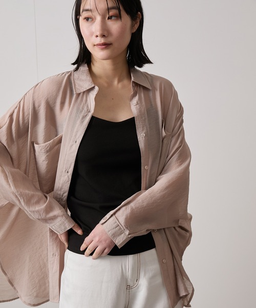 NERGY（ナージー）の「ドルマンスリーブシャツ（シャツ/ブラウス・レディース・ホワイト/ベージュ系その他2/ブラック・FREE）」の3枚目の写真