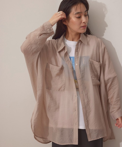 NERGY（ナージー）の「ドルマンスリーブシャツ（シャツ/ブラウス・レディース・ホワイト/ベージュ系その他2/ブラック・FREE）」の19枚目の写真