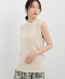 Andemiu | シャギースタンドノースリーブニット146816(ニット/セーター)