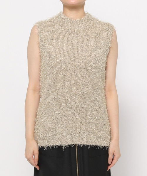 Andemiu(アンデミュウ)の「シャギースタンドノースリーブニット146816(ニット/セーター・レディース・アイボリー/グレー/ブルー・FREE)」の13枚目の写真